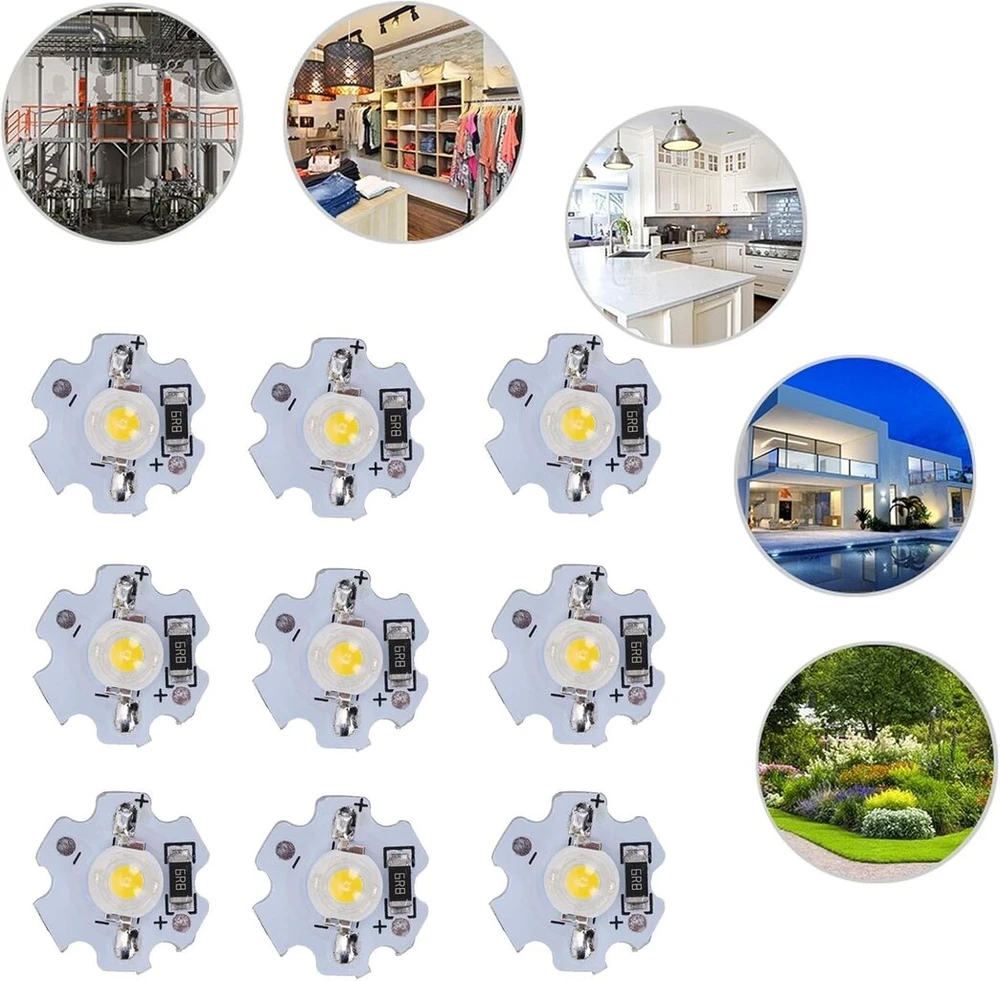 Viagasafamido lempos karoliukai, 25 vnt. axd-1w-5v led lustai, 5v lustinė lemputė, 200lm 1w didelės galios lempos karoliukai skirti "pasidaryk pats" apšvietimo įrenginiams, 3d sienų panelės (natūrali šviesa)