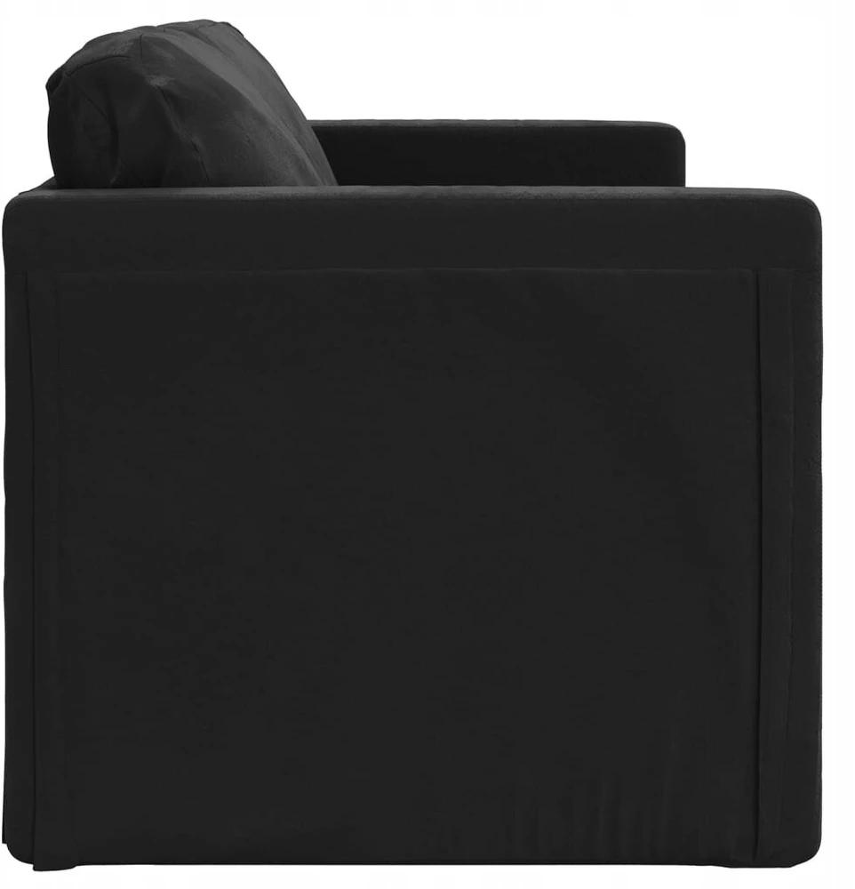 Fotelis Vidaxl 2-in-1 grindų sofa, juoda, 122x204x55 cm, velvetas