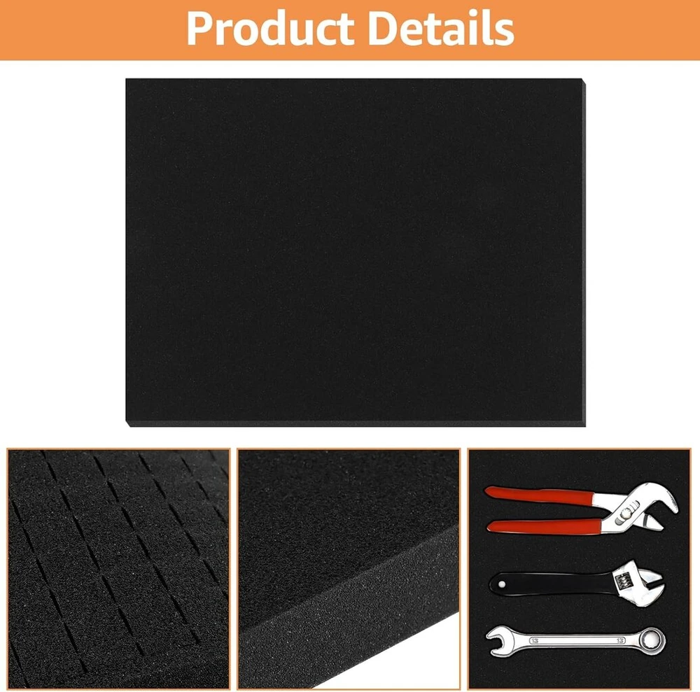Objektyvas Videtol 8 tinklelio putplasčio kubelių rinkinys, 4 vnt. 400 x 300 x 2,5 mm įrankių putplasčio / 4 vnt. 400 x 300 x 10 mm įrankių putplasčio, kameros dėklo putplastis apsauginiam dėklui, stalviršiams ir miniatiūroms
