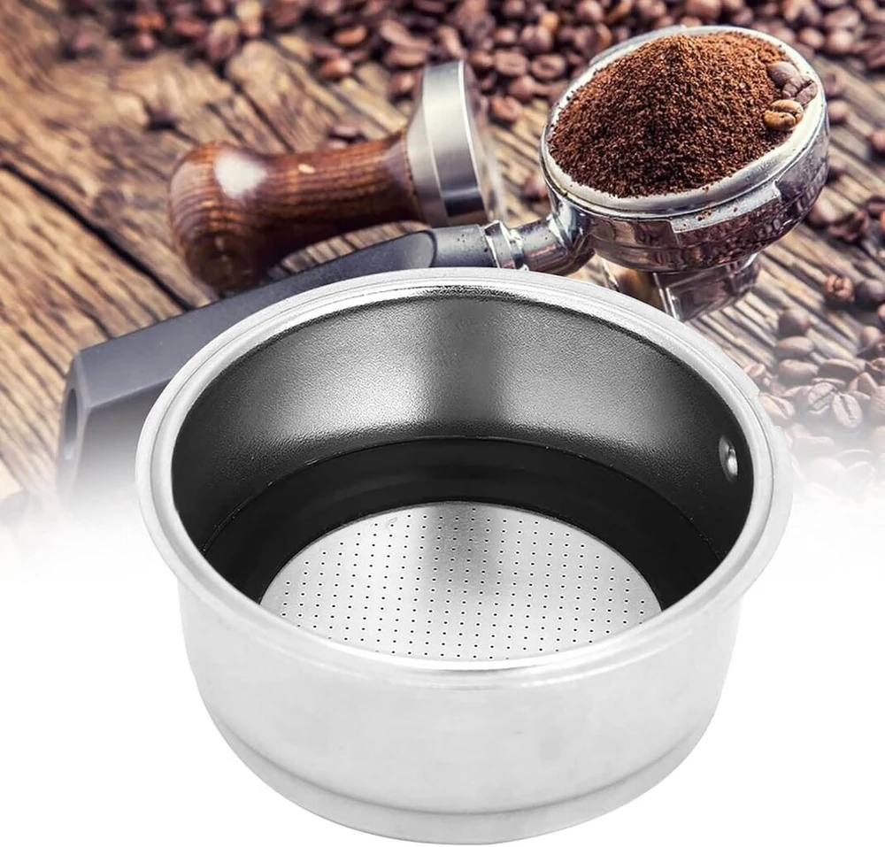 Vieno sluoksnio kavos filtro krepšelis, slėgio neturintis filtro krepšelis, portafilterio sietelis, 51 mm, dugninis kavos filtras kavos aparatui, puiki alternatyva vienkartiniams popieriniams filtrams, filtro krepšelis
