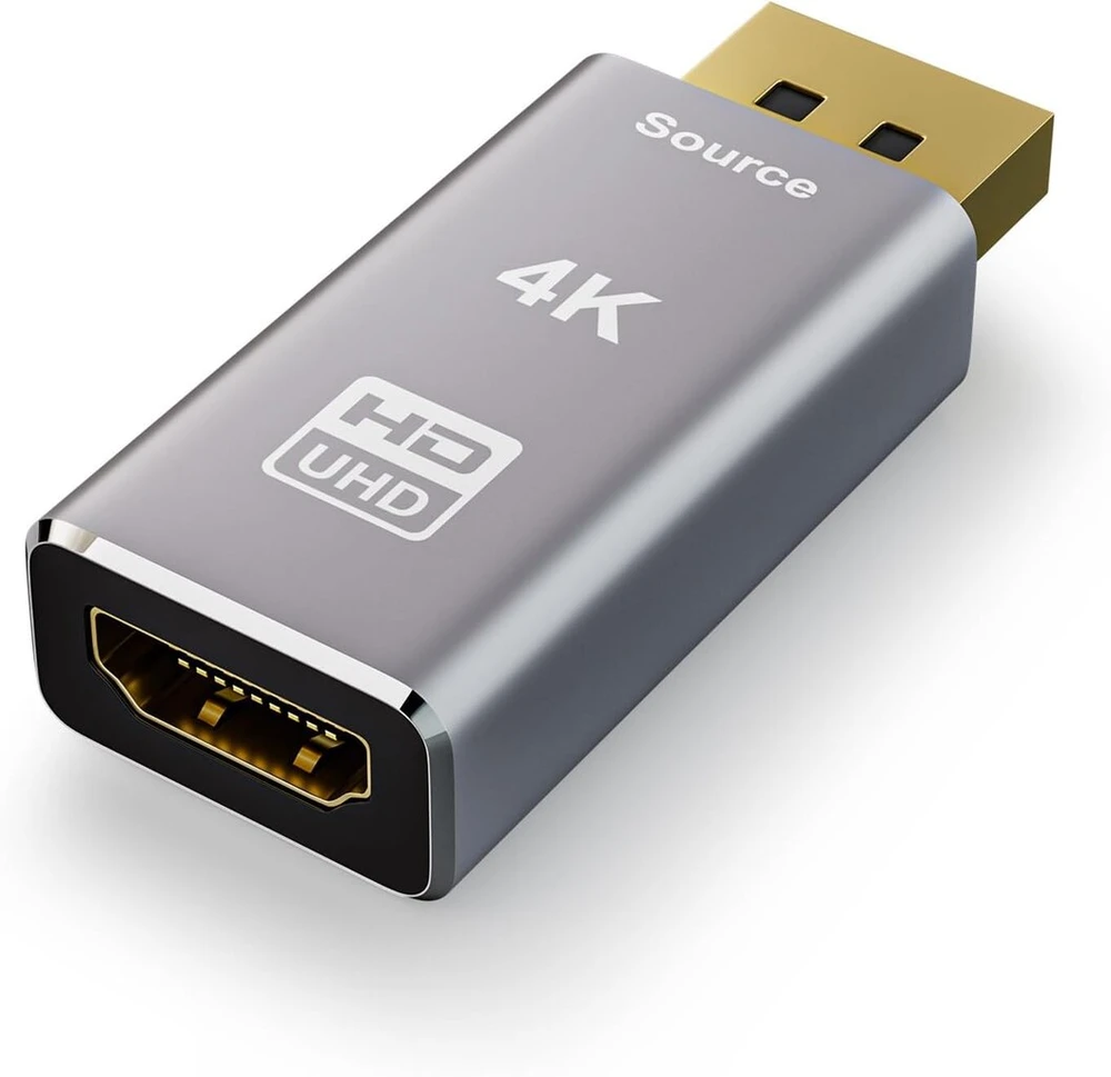 Vievre 4k Displayport į Hdmi adapteris, Displayport į Hdmi, vienkryptis Dp į Hd 4k @ 30hz/2k@60hz/1080p@120hz su nešiojamuoju kompiuteriu, monitoriumi, televizoriumi, projektoriumi su garso perdavimu ir gera kokybe