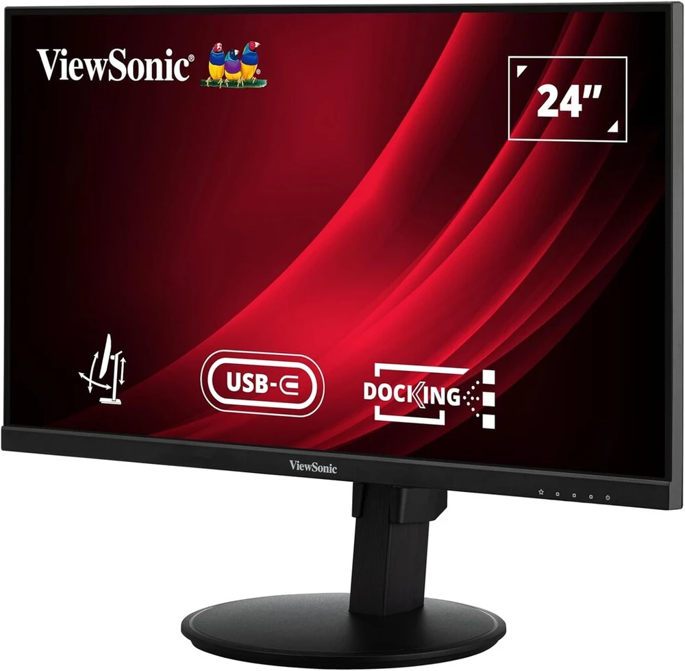 Viewsonic Vg2409-mhdu-2 24” Fhd 100hz berėmis Ips monitorius su Usb-c jungtimi, Hdmi, Displayport įvestimi/išvestimi, Usb, ergonomišku stovu namams ir biurui