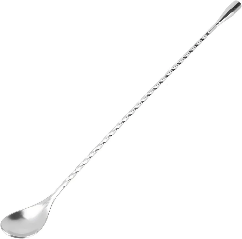 Viferr Kokteilių maišymo šaukštas, 31 cm nerūdijančio plieno baro šaukštas ilga rankena vyno kokteilių maišymo šaukštas gėrimų maišymo įrankis kavai, barui, kokteilių plaktuvui