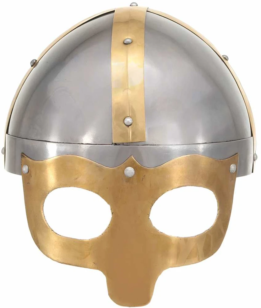 Vikingų šalmas, sidabrinis, plienas, antikvarinė kopija