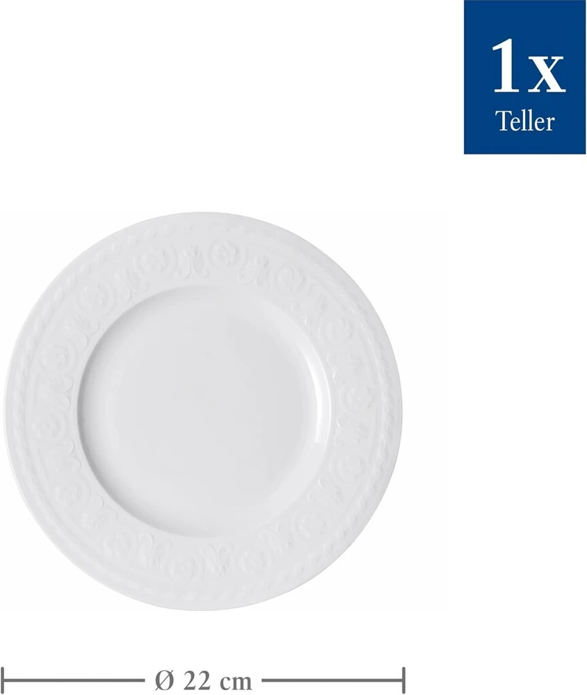 Villeroy & Boch 10-4600-2640 Cellini pusryčių lėkštė, Premium porcelianas, 22 cm, 1 vnt.