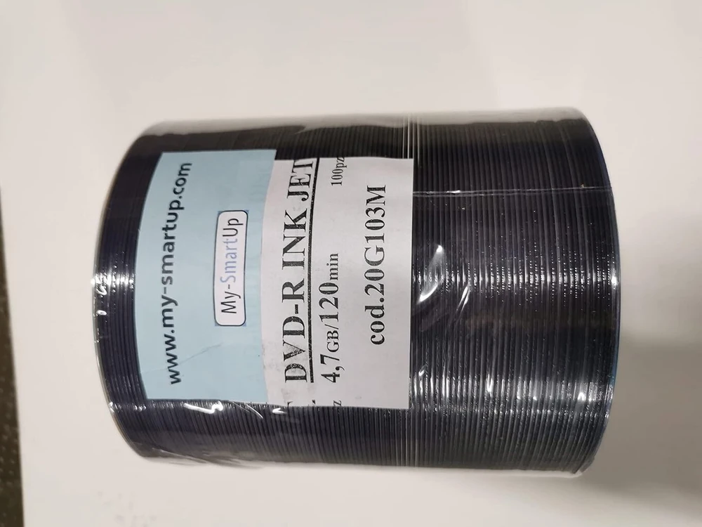 Vinilinė plokštelė My-smartup dvd-r diskai 4.7 gb 100 vienetų balti 16x dvd