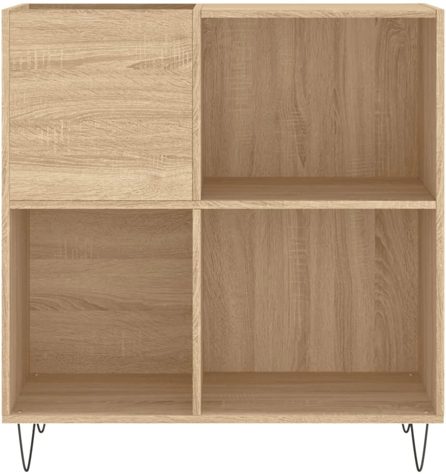 Vinilinė plokštelė Vinilinių plokštelių spintelė, ąžuolo, 84,5x38x89cm, mediena