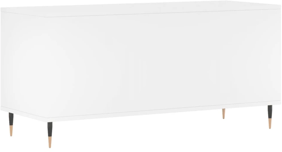 Vinilinė plokštelė Vinilinių plokštelių spintelė, balta, 100x38x48cm, mediena