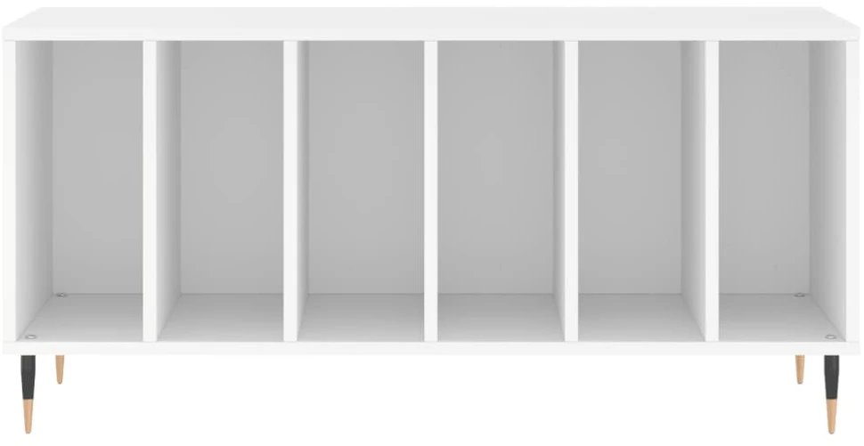 Vinilinė plokštelė Vinilinių plokštelių spintelė, balta, 100x38x48cm, mediena
