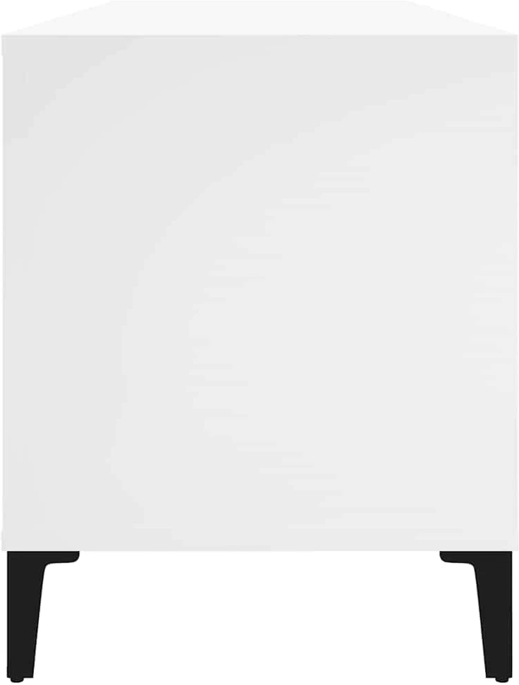 Vinilinė plokštelė Vinilinių plokštelių spintelė, balta, 100x38x48cm, mediena