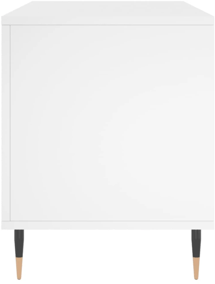 Vinilinė plokštelė Vinilinių plokštelių spintelė, balta, 100x38x48cm, mediena