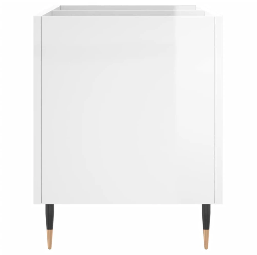 Vinilinė plokštelė Vinilinių plokštelių spintelė, balta, 74,5x38x48cm, mediena