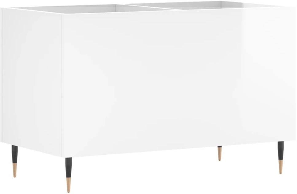 Vinilinė plokštelė Vinilinių plokštelių spintelė, balta, 74,5x38x48cm, mediena