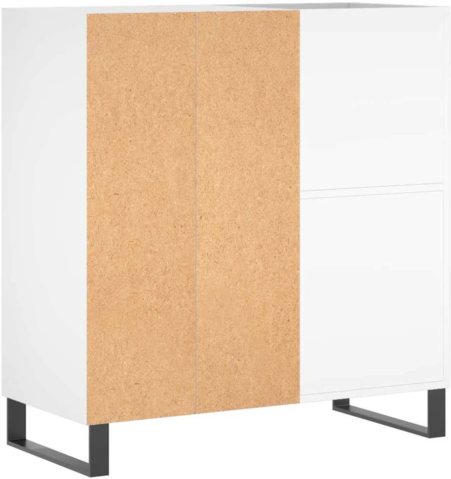 Vinilinė plokštelė Vinilinių plokštelių spintelė, balta, 84,5x38x89cm, mediena