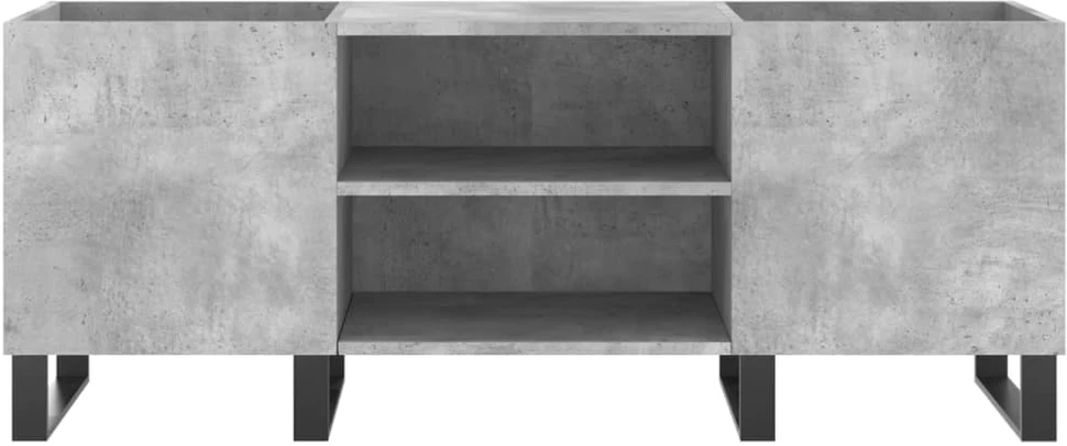 Vinilinė plokštelė Vinilinių plokštelių spintelė, betono, 121x38x48cm, mediena