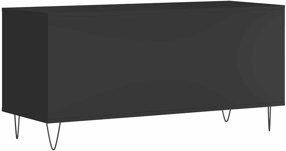 Vinilinė plokštelė Vinilinių plokštelių spintelė, juoda, 100x38x48cm, mediena