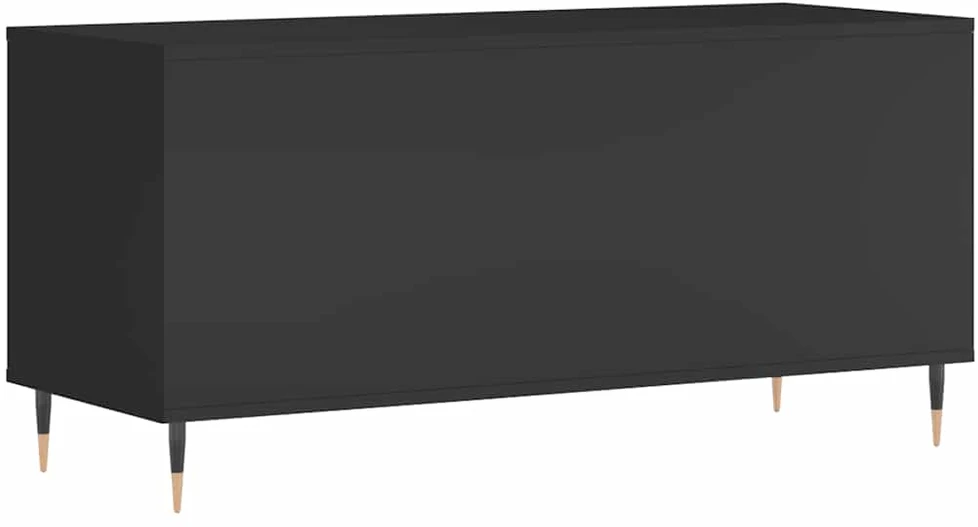 Vinilinė plokštelė Vinilinių plokštelių spintelė, juoda, 100x38x48cm, mediena