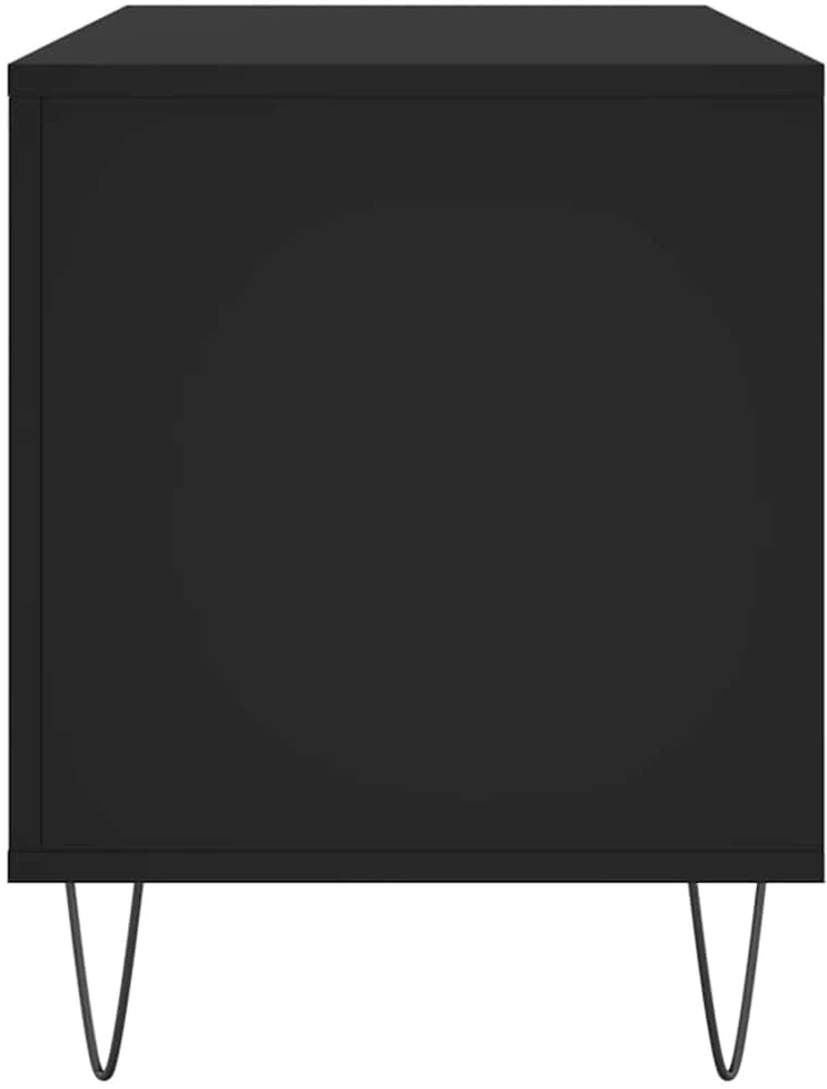 Vinilinė plokštelė Vinilinių plokštelių spintelė, juoda, 100x38x48cm, mediena