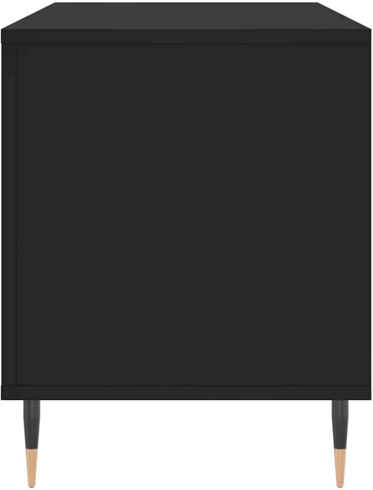 Vinilinė plokštelė Vinilinių plokštelių spintelė, juoda, 100x38x48cm, mediena