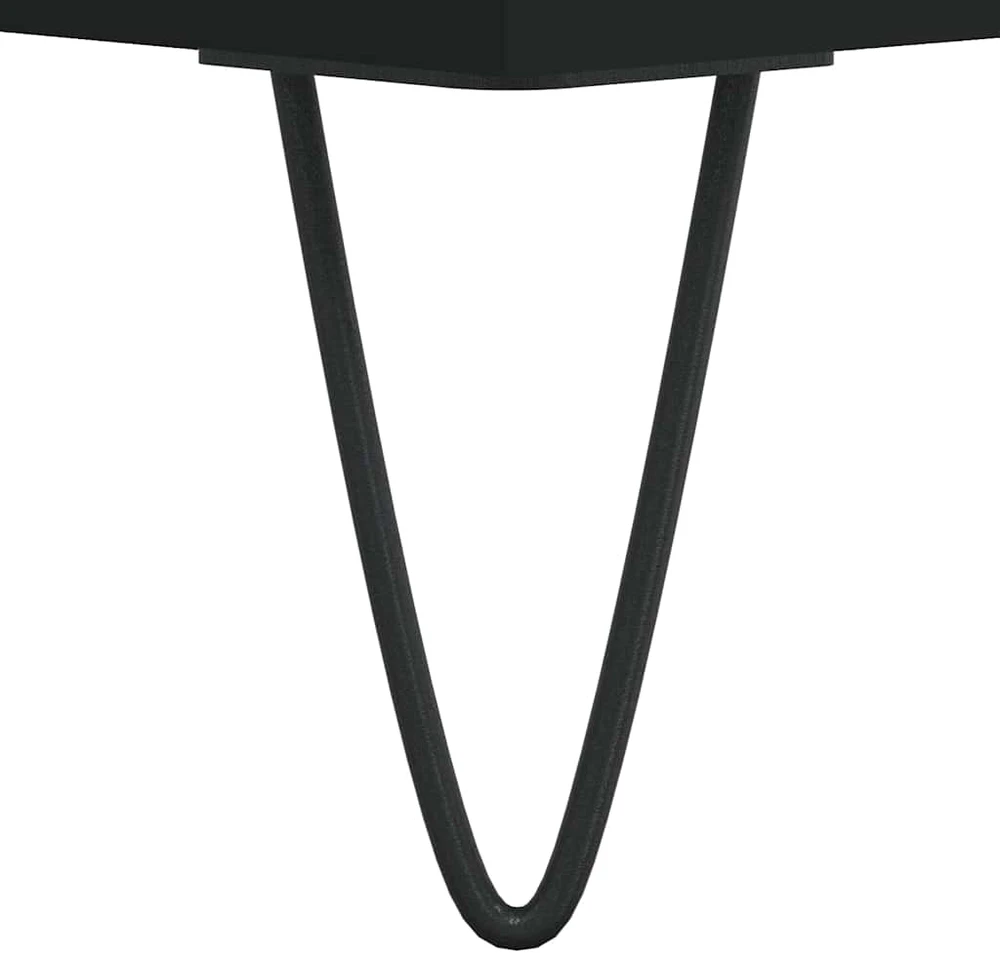 Vinilinė plokštelė Vinilinių plokštelių spintelė, juoda, 100x38x48cm, mediena