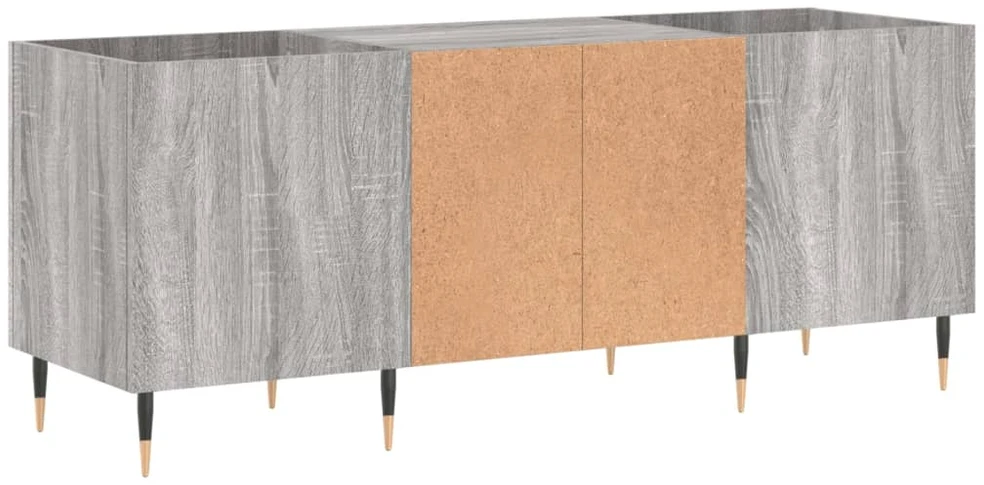Vinilinė plokštelė Vinilinių plokštelių spintelė, pilka, 121x38x48cm, mediena