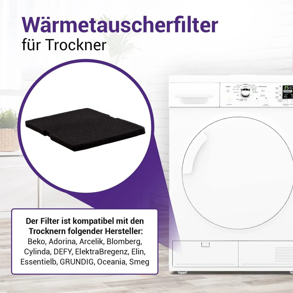 Vioks.pro 10x džiovyklės filtras 240 x 155 mm, skirtas Beko 2964840200, Beko džiovyklės filtras, Beko šilumos siurblio džiovyklės filtras, Beko Dh8534gx0 filtras