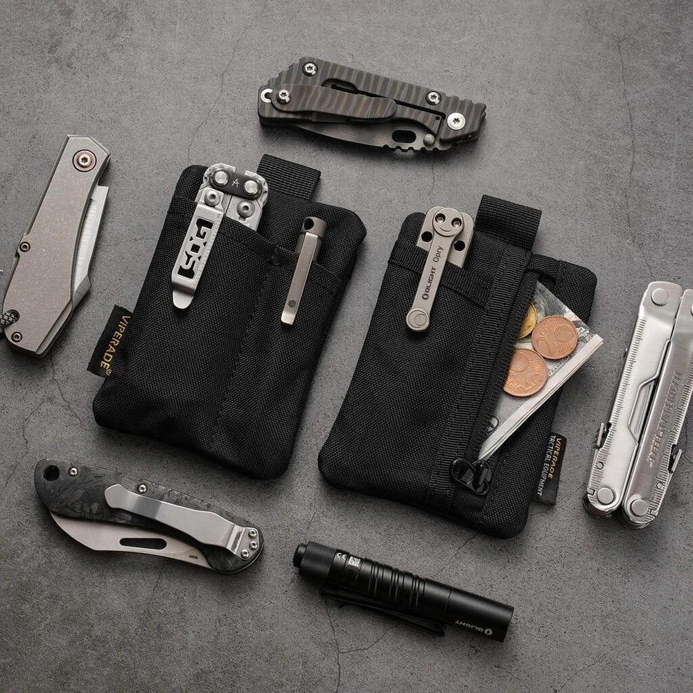 Viperade ve29 mini edc dėklas, mini kišeninis organizatorius su 4 kišenėmis, mažas edc kišeninis organizatorius, mini įrankių krepšys, raktų krepšys, maža vyriška piniginė, mažas kuprinės priedų krepšys