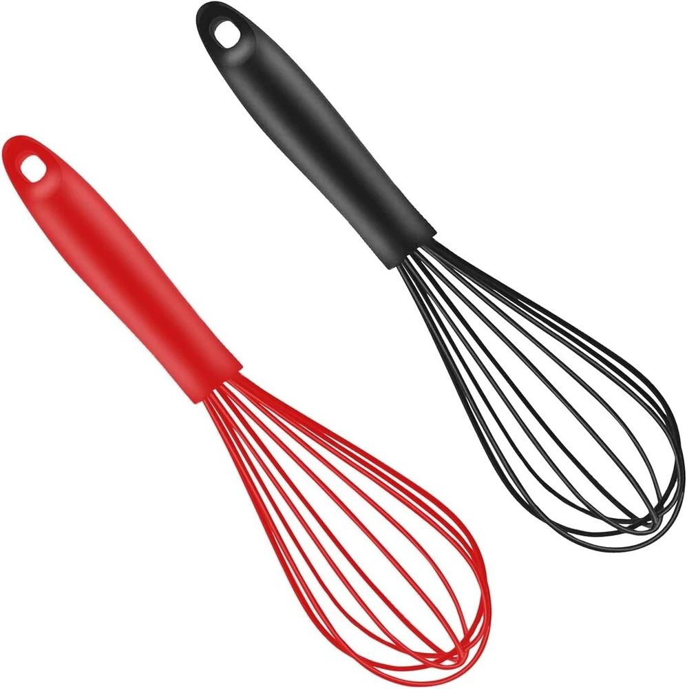 Virtuvinis maišytuvo rinkinys, silikoninis maišytuvas, 27 cm, 2 vnt. rinkinys, mažas balioninis maišytuvas, pieno plaktuvas, maišytuvas, virtuvės reikmenys ir kepimo priedai maišymui, plakimui, mušimui, putojimui ir maišymui