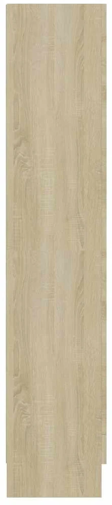Vitrininė spintelė, ąžuolo, 82,5x30,5x150cm, apdirbta mediena