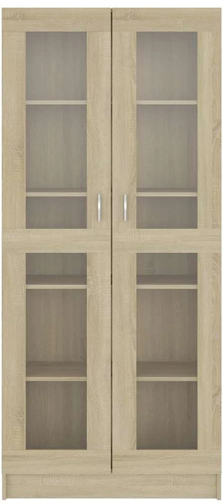 Vitrininė spintelė, ąžuolo, 82,5x30,5x185cm, apdirbta mediena