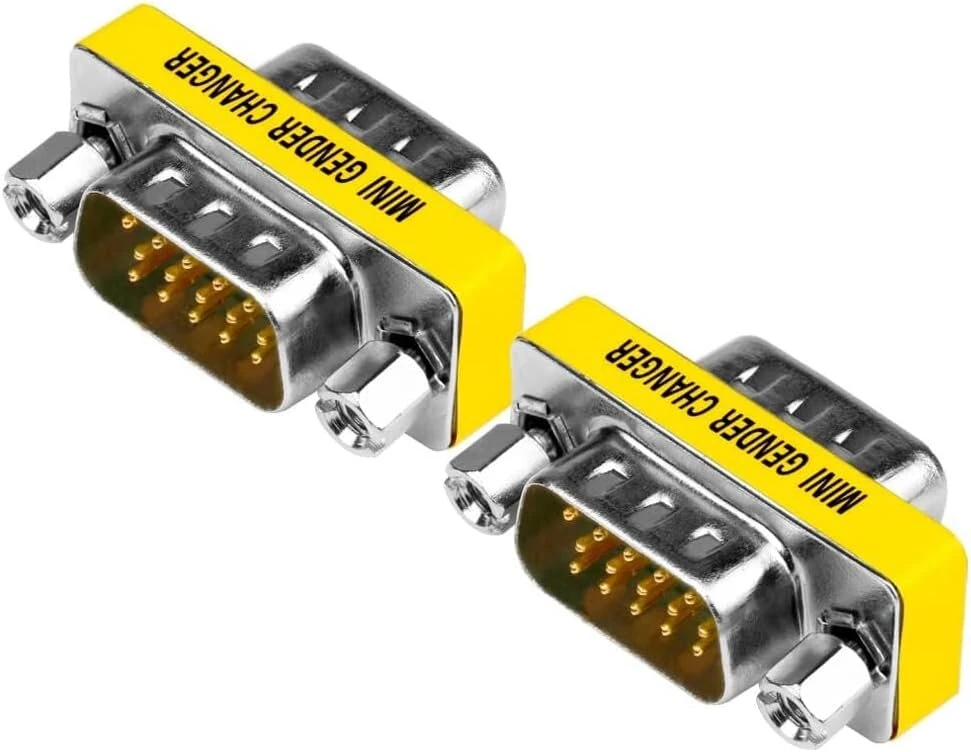 Vmojo vga jungtis vga male į vga male adapteris 15 kontaktų 15 kontaktų adapterio jungtis svga mini gender keitiklis [2 vnt.]