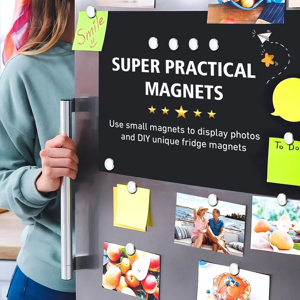 Vndueey stiprūs magnetai, 50 vnt., 6 x 2 mm magnetai magnetinei lentai, šaldytuvui, rankdarbiams, maži magnetai namams, darbui, nuotraukoms, magnetai lentai