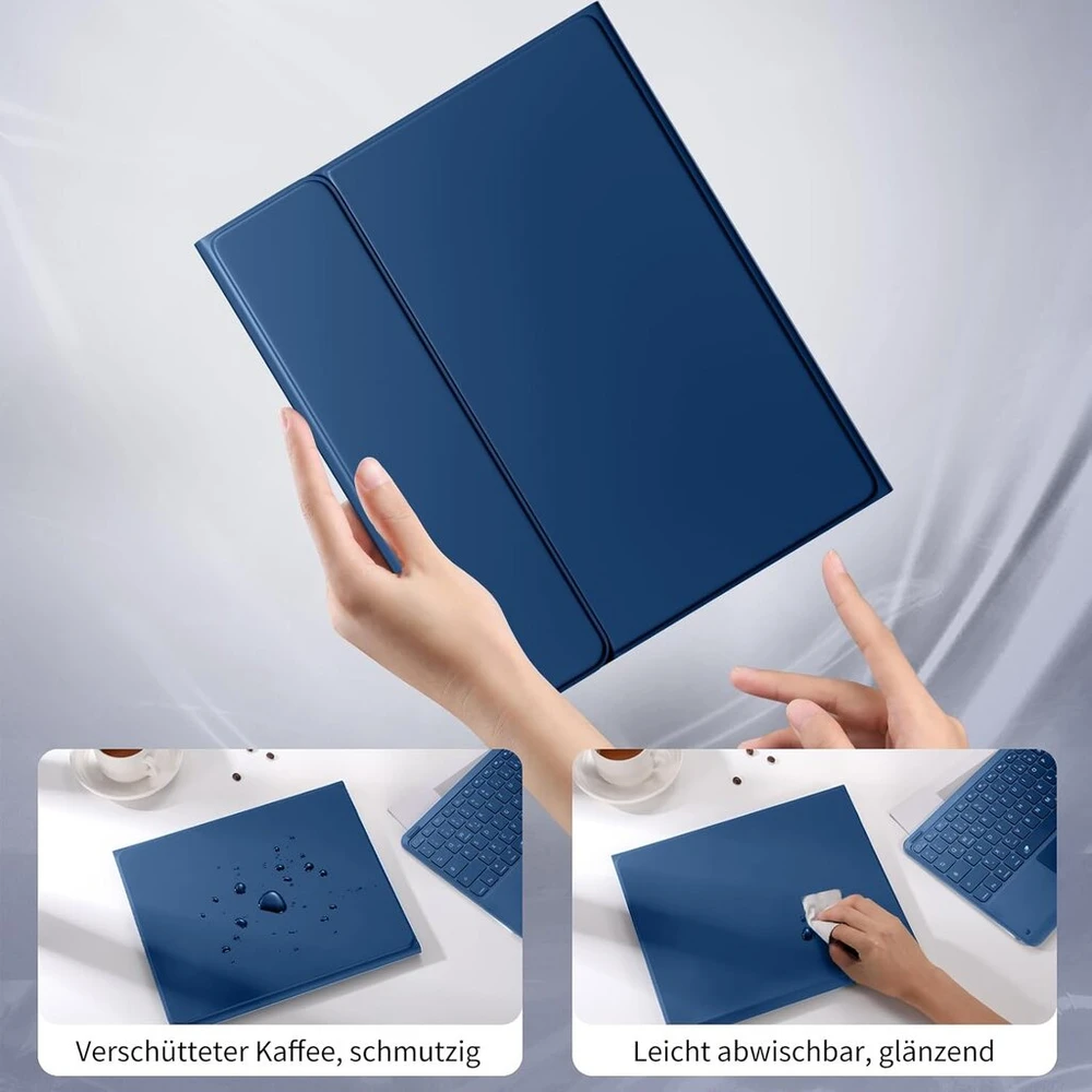 Vobafe dėklas su klaviatūra Ipad Air 13" / Pro 12.9", su lietimui jautriu takeliu, 7 spalvų apšvietimu