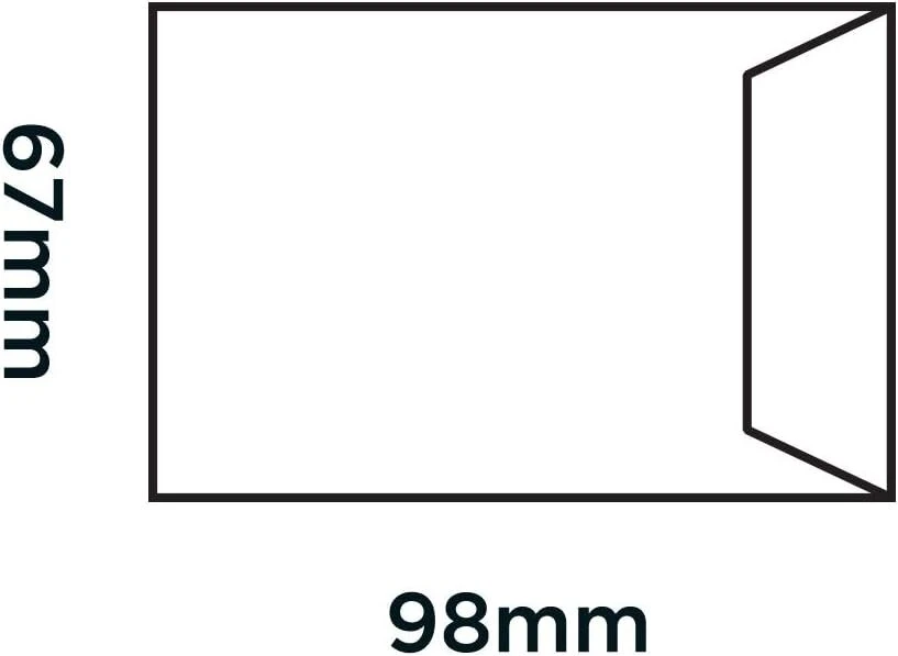 Vokai 98 x 67 mm, 80 gsm, maniliniai, su klijais - 100 vnt.