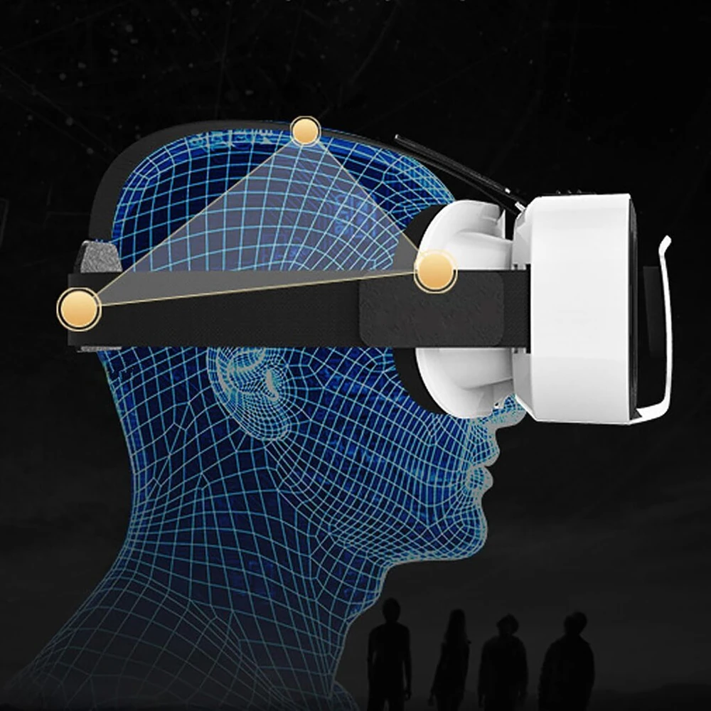 Vr ausinės, suderinamos su iphone ir android telefonais, virtualios realybės ausinės, google cardboard - mini išskirtinės lengvos - patogūs nauji 3d vr akiniai (vr4.0 vr box, 1 pakuotė)