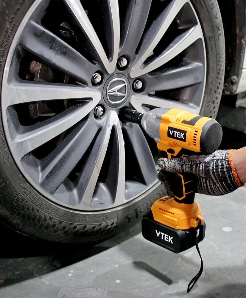 Vtek akumuliatorinis smūginis veržliaraktis 1/2 colio griebtuvas didelis sukimo momentas 700 n.m (515 ft-lb) bešepetėlinis smūginis veržliaraktis automobiliams