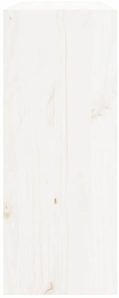 Vyno spintelė, balta, 62x25x62cm, pušies medienos masyvas