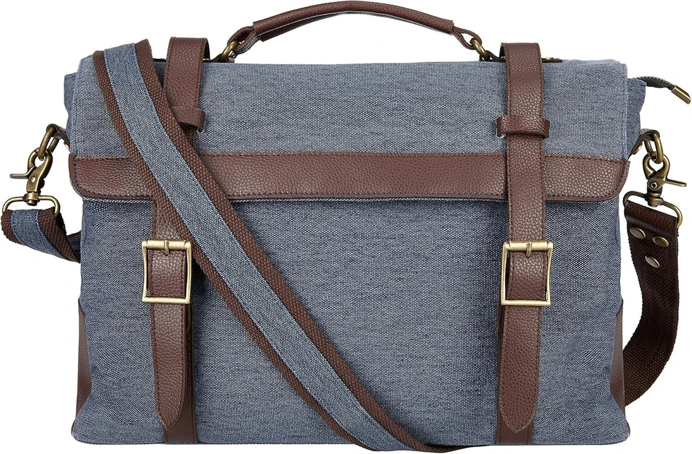 Vyriškas „cambridge Bags2go“ vintažinis retro krepšys per petį – krepšys per petį / kurjerio krepšys / verslo krepšys – nešiojamojo kompiuterio krepšys – verslo krepšys – nešiojamojo kompiuterio krepšys vyrams, mėlynas mišinys