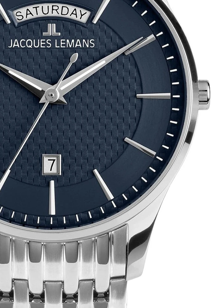 Vyriškas laikrodis Jacques Lemans London 1-2193h plienas/mėlynas