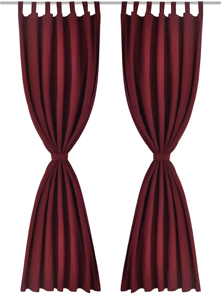 Vyšninės Spalvos Užuolaidos su Kilpomis 140 x 175 cm, 2 vnt.