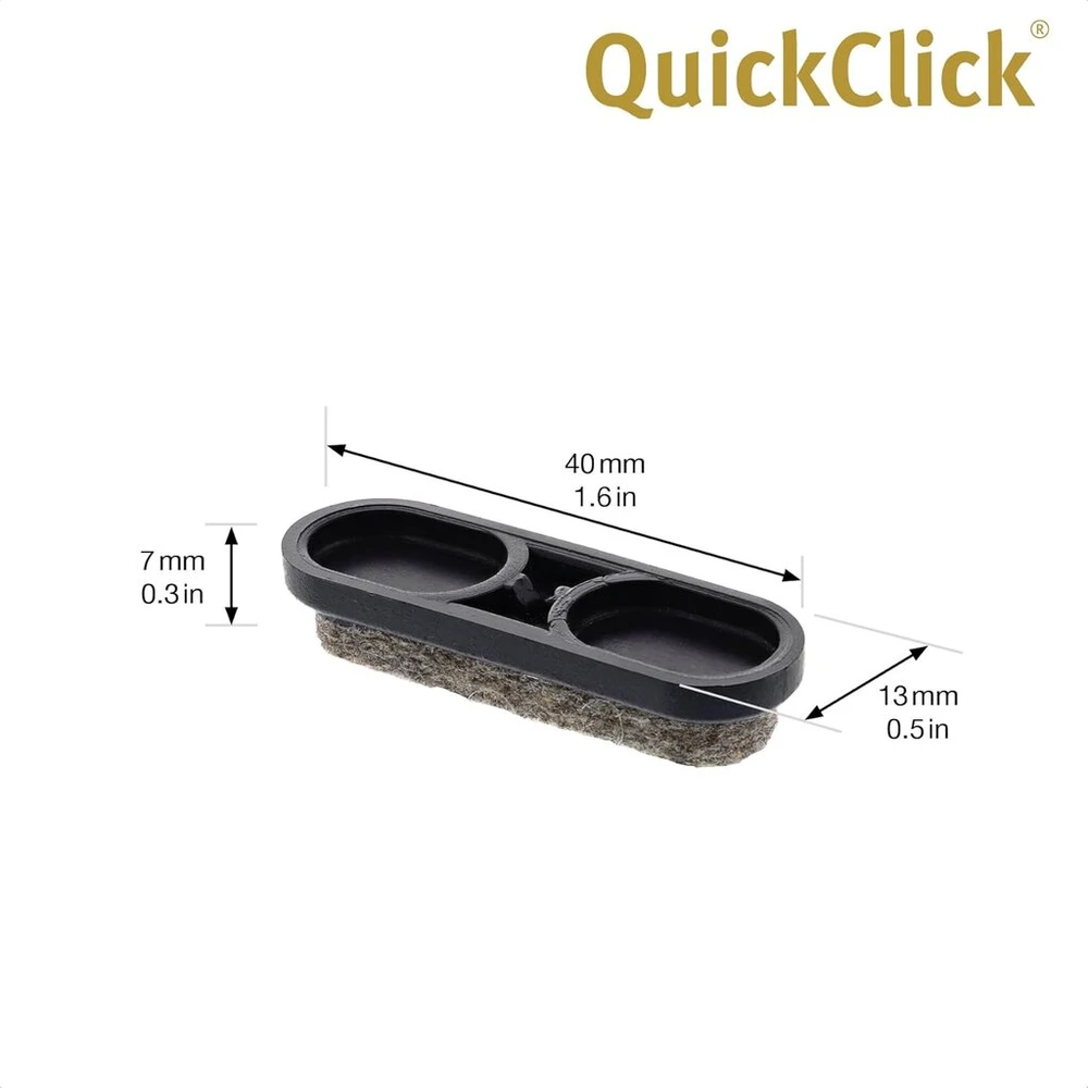 Wagner Quickclick® tandeminių kėdžių slydimo elementai // 8 keičiamų slydimo elementų rinkinys // "ultrasoft" skersmuo 39 x 12 mm - 15899000