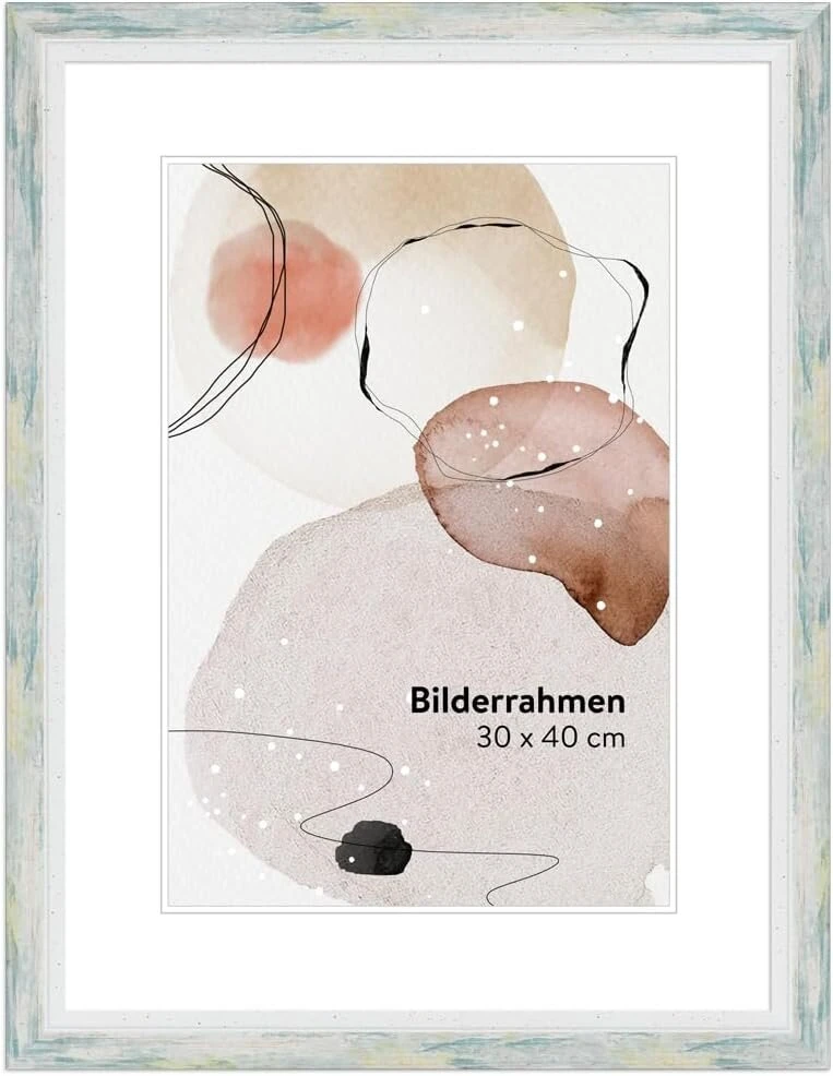 Wandstyle H490 turkio spalvos medinis nuotraukų rėmelis 20 x 30 cm modernaus stiliaus pakabinamas nuotraukų rėmelis pagamintas Vokietijoje