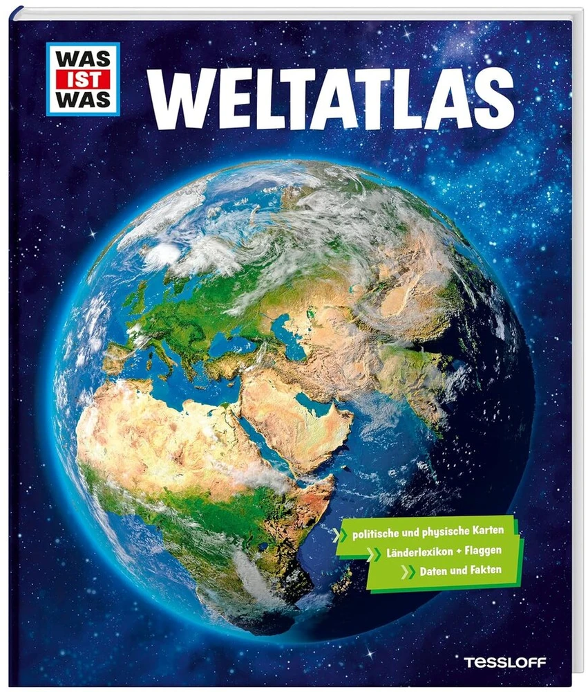 Was Ist Was Pasaulio atlasas | Su daugiau nei 80 išskirtinių žemėlapių | Daug informacijos apie istoriją, kultūrą ir politiką | Vaikams nuo 8 metų: daugiau nei 80 žemėlapių, šalių žodynas su vėliavomis ir rodyklė