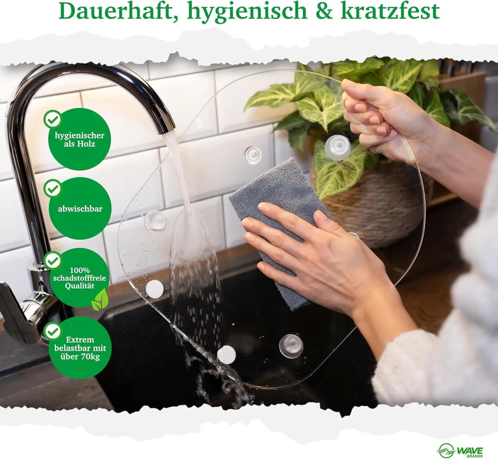 Wave Brands stumdoma lenta Thermomix Tm6, Mixmover, priedai Tm5 ir Tm6, lengvas slydimas maisto kombainui, aukštos kokybės akrilas, baltas