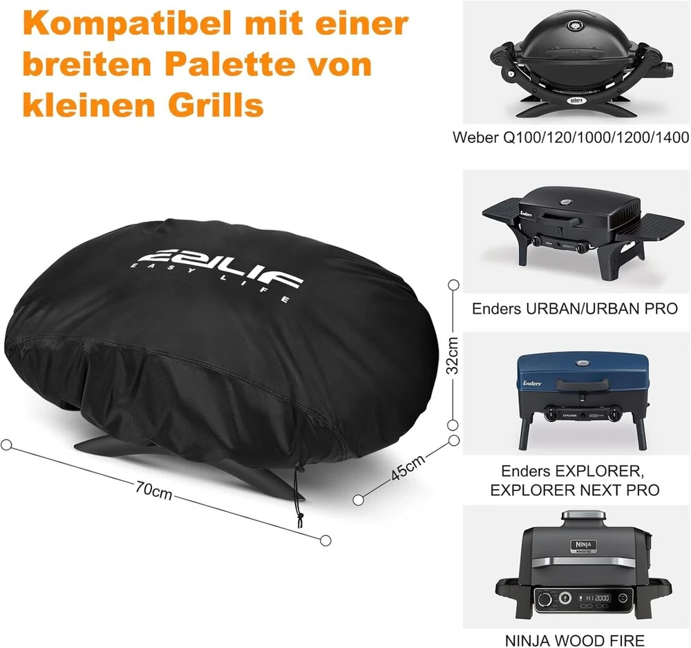 WEBER Grilio dangtis 70x45x32cm, 600d Oxford, atsparus vandeniui