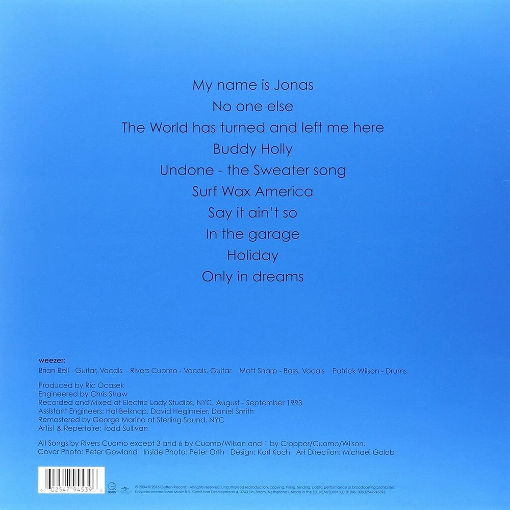 Vinilinė plokštelė Weezer (mėlynas Album) (vinilas) [vinilo Lp]
