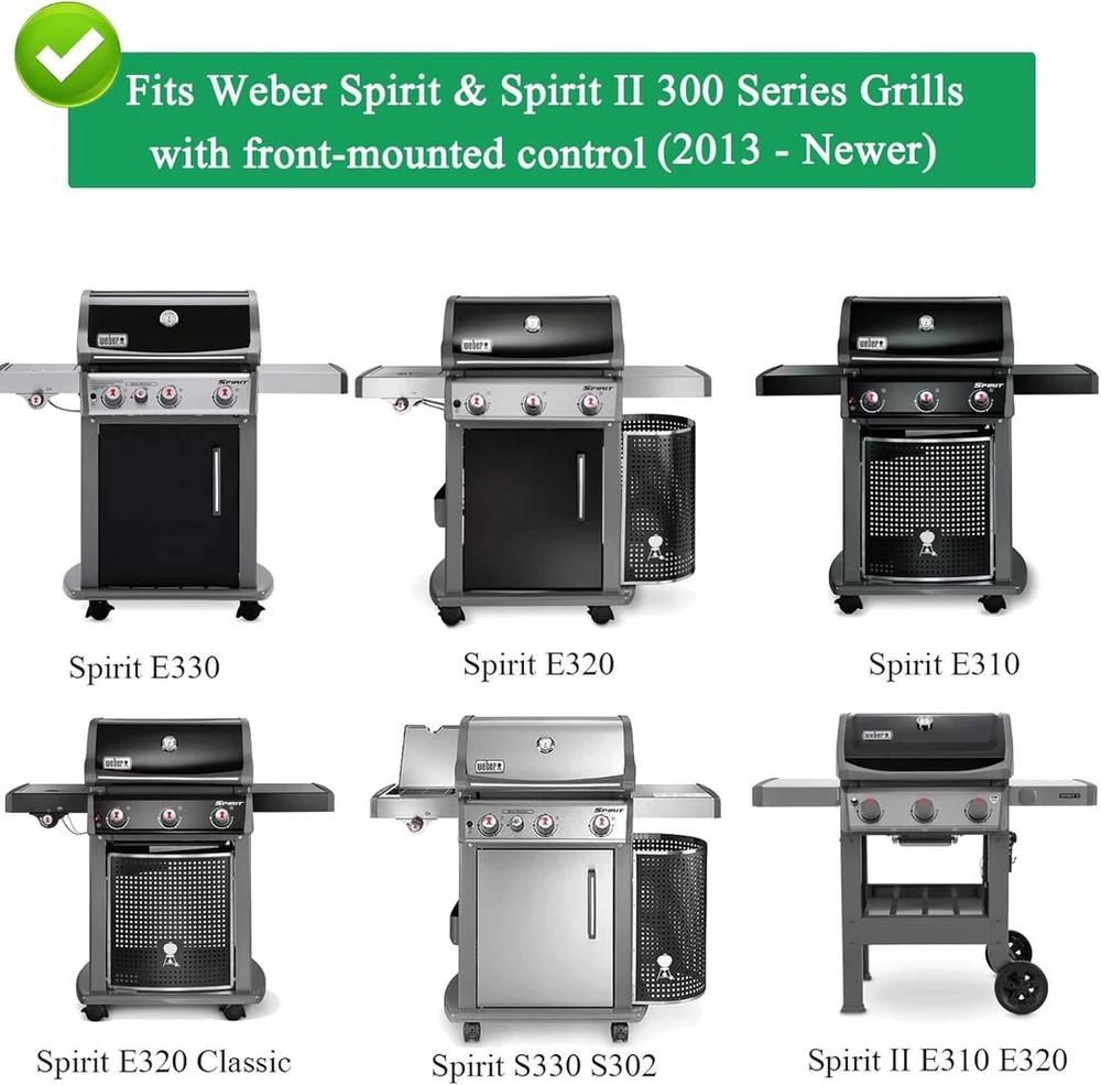 Well grill 38,9 cm 7636 flavorizer barai, porcelianu emaliuoti aromato barai, skirti weber spirit 300 serijai su priekiniais degiklio reguliatoriais (2013–2017 m.), spirit ii e-310 s-310 e-320 s-320 (2017–naujesni)