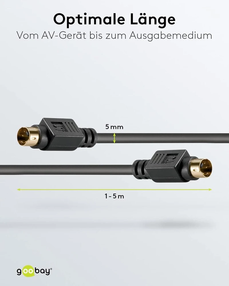 Wentronic 50059-gb 5m Mini Din 4-pin Audio Video Kabelis