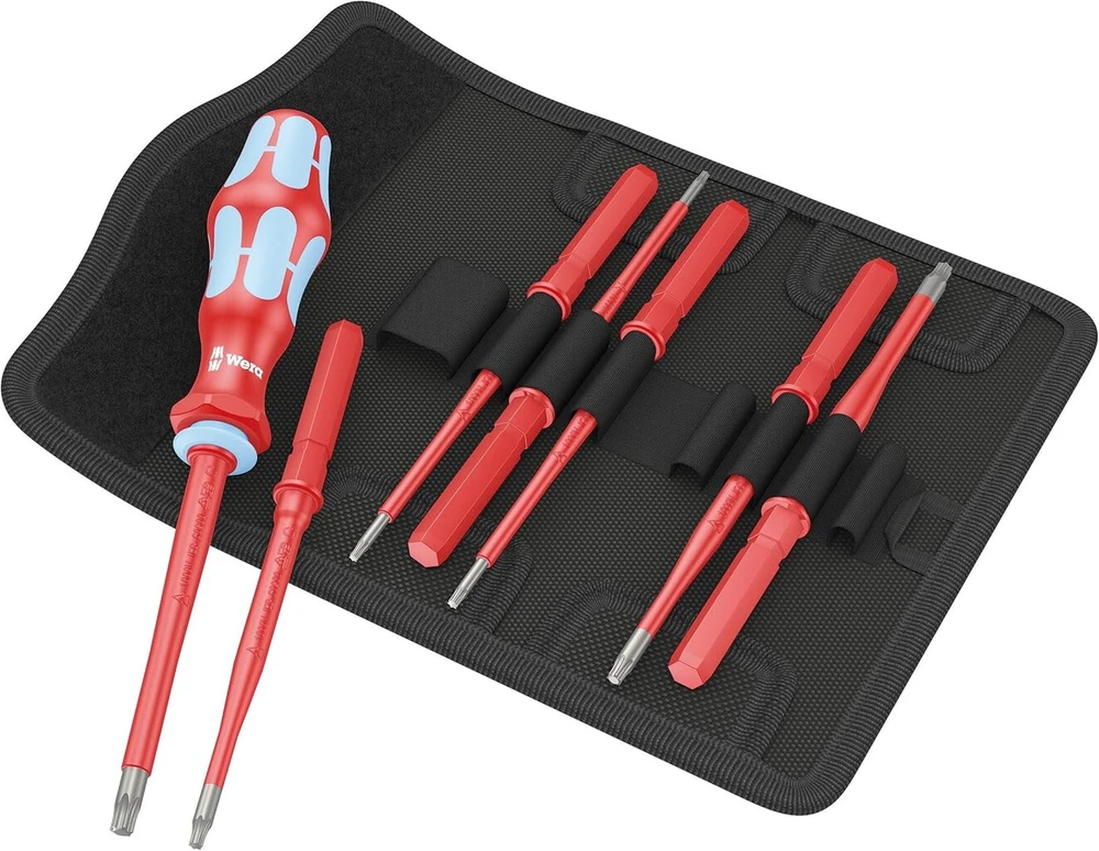 Wera - 05059040001 izoliuotų atsuktuvų keičiamų antgalių rinkinys, kraftform kompakt vde stainless 8 extra slim 1, 8 vnt.