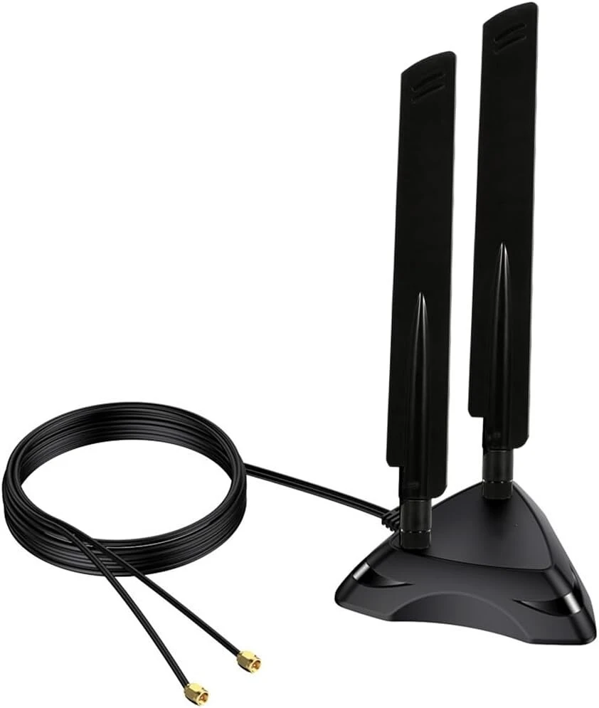 Šakotuvas Wifi 6e 5.8ghz 2.4ghz 5ghz Rp-sma antena su magnetiniu pagrindu